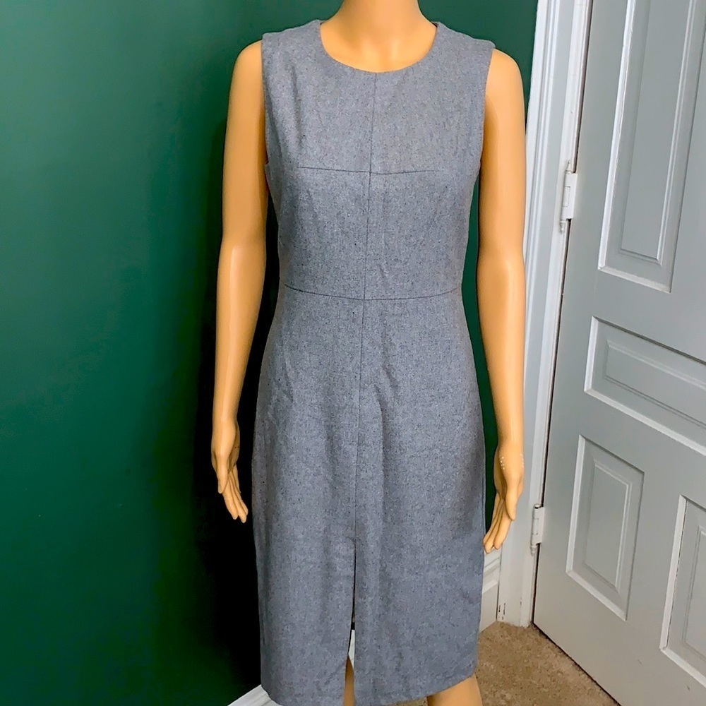 Line & Dot Wool Blend Grey Sheath Dress NWT